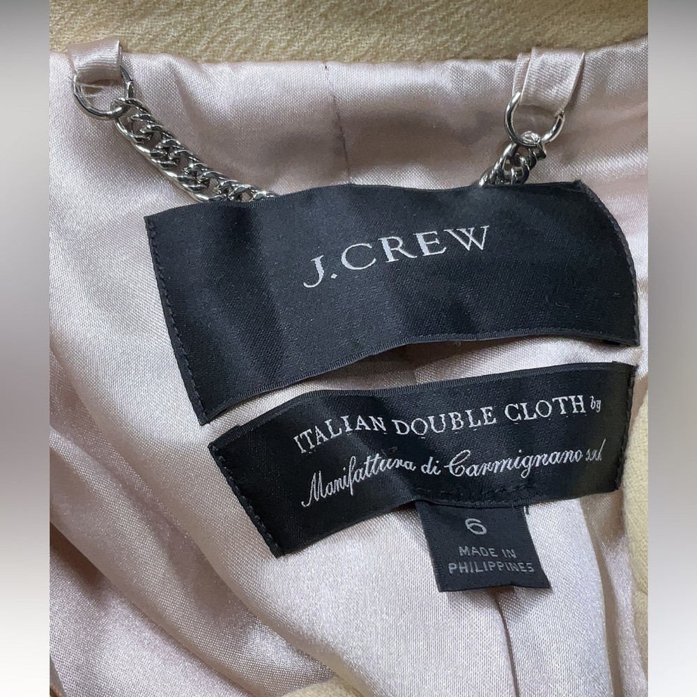 J.CREW Lady Day Afternoon Yellow Italian Cloth Wool Coat size 6 - Picture 5 of 6